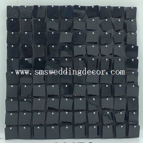 black sequin wall