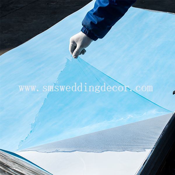 white mirrored reflection aisle runner